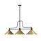 Z-Lite Melange Billiard, 3-Light, 15 In.W x 52 In.L x 21 In.H, Matte Black/Rubbed Brass 725-3MB-RB14 - alternate 3